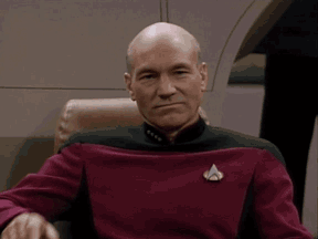 captain picard engage on social medai